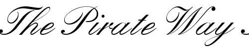Font : KuenstlerScript-Medium 2 Custom Text : The Pirate Way Test your own text here Click to download or to view this font on a tshirt that can be custom printed in Bali